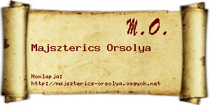 Majszterics Orsolya névjegykártya